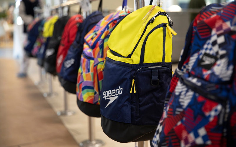 Speedo Backpack displayed in a row (multiple colours)