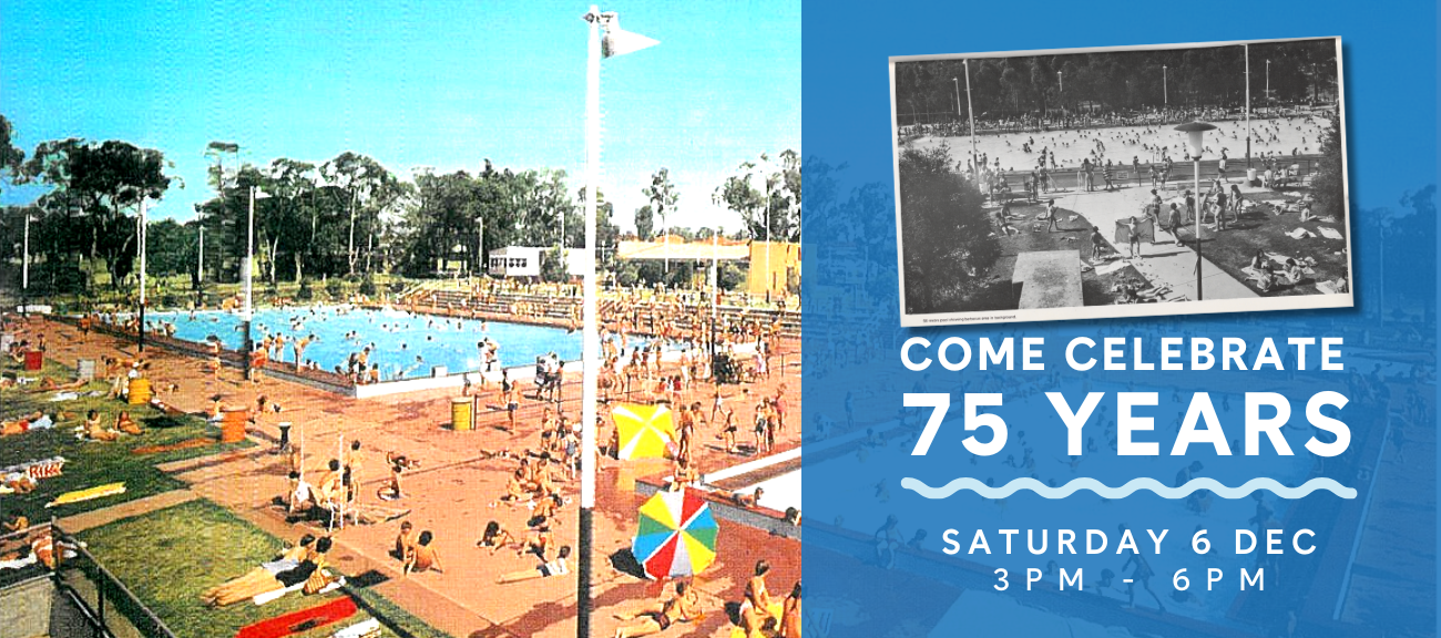 Old Postcard Image of Aqualin Nunawading in 1959 with text overlay 'Greetings from Forest Hill'