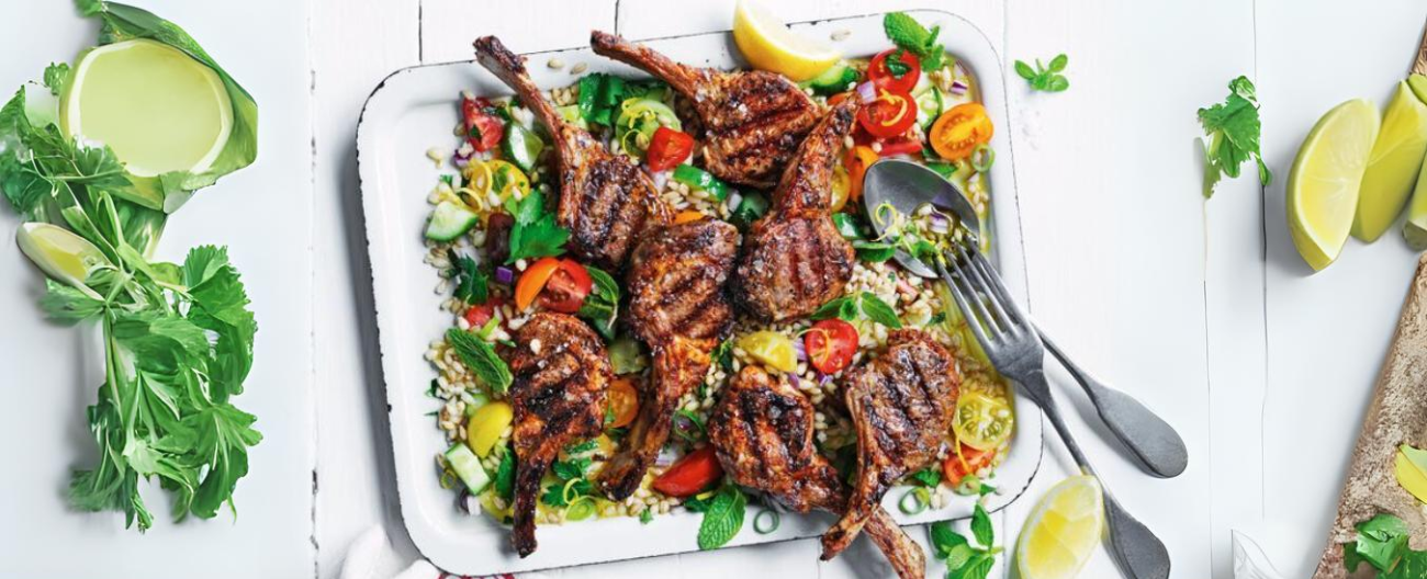 BBQ Lamb and Barley Salad